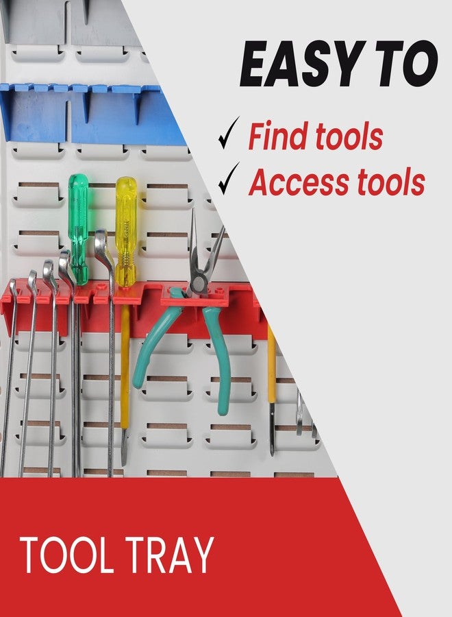 Alkon Tool Tray Tool Holder | Tool Organiser for Workshops | Garage | Factory | Shop | Workstation | DIY, Set of 2, Red - Image 4